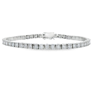 Lab Grown Diamond Tennis Bracelet Sterling Silver