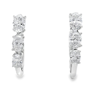 1.50ct Lab Grown Diamond Hoop Earrings 14KT White Gold