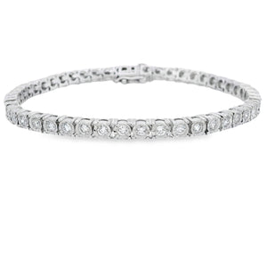 Lab Grown Diamond Tennis Bracelet Sterling Silver