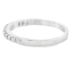 Genuine .25ct Diamond Wedding Band Ring 14KT White Gold