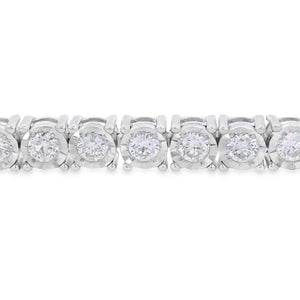 Lab Grown Diamond Tennis Bracelet Sterling Silver