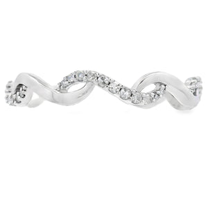 .17ct Diamond Wedding Band Ring 14KT White Gold