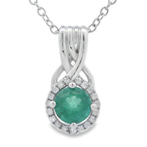 .58ct Emerald Zircon Fashion Pendants Sterling Silver