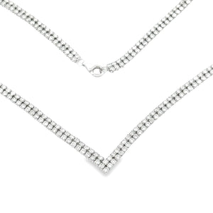 7.00ct Diamond Tennis Necklace 14KT White Gold
