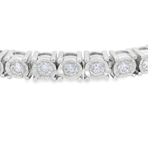 Lab Grown Diamond Tennis Bracelet Sterling Silver