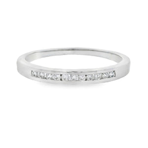 .11ct Diamond Wedding Band Ring 14KT White Gold