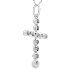 .50ct Diamond Cross Religious Pendant 14KT White Gold