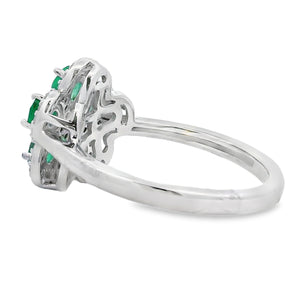 1.01ct Emerald Zircon Ring Sterling Silver