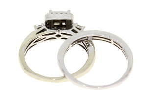 1.00ct Diamond Engagement Ring Set 10KT White Gold