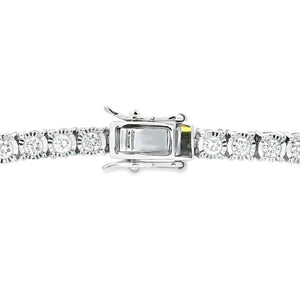 Lab Grown Diamond Tennis Bracelet Sterling Silver