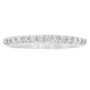Genuine .25ct Diamond Wedding Band Ring 14KT White Gold