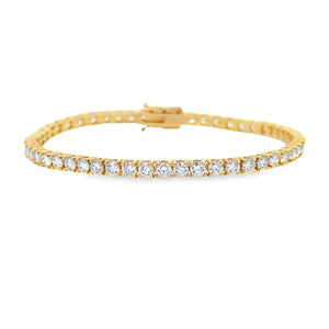 5.50ct Diamond Tennis Bracelet 18KT Yellow Gold