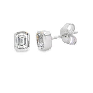 .50ct Lab Grown Diamond Stud Earrings Sterling Silver