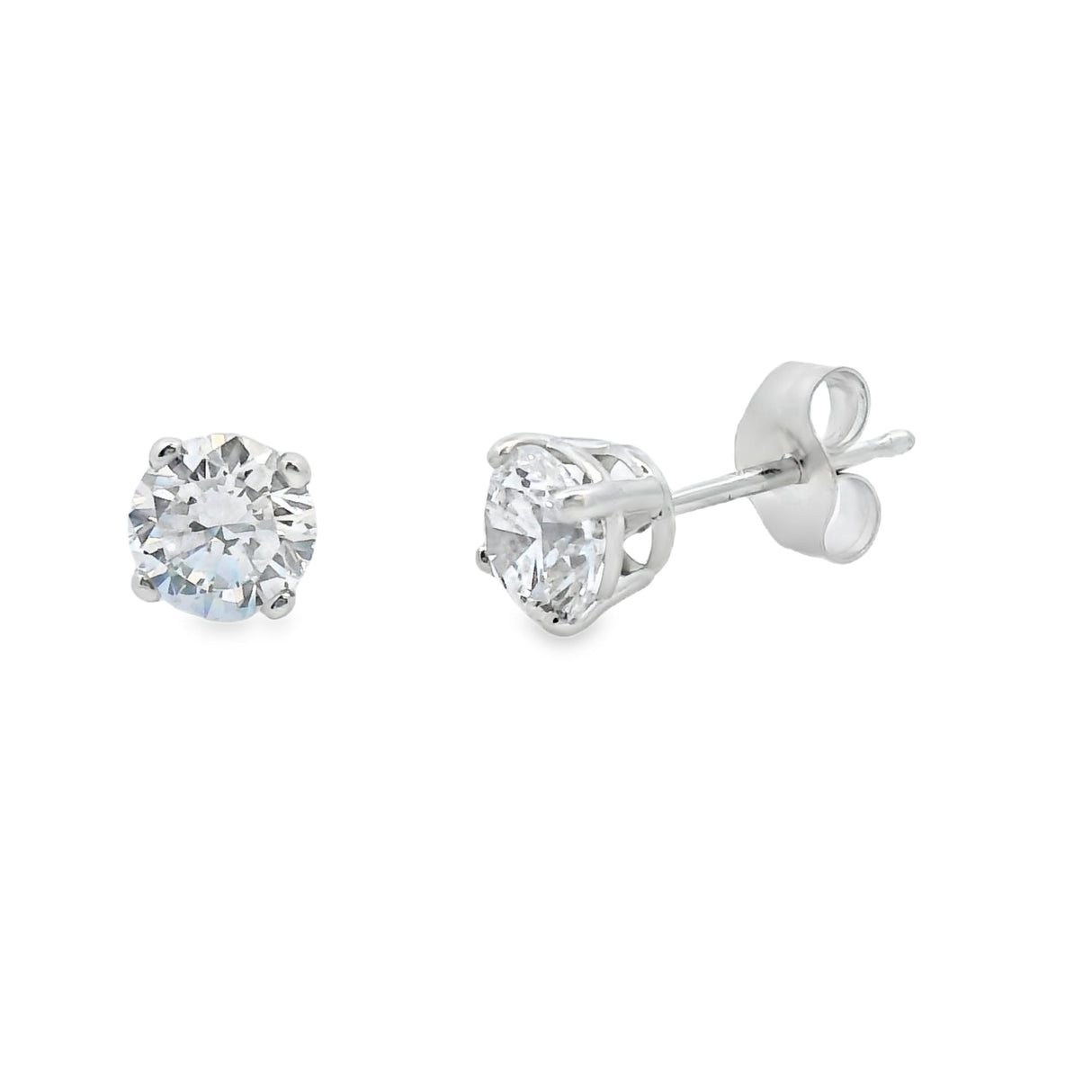 1.00ct Lab Grown Diamond Stud Earrings 14KT White Gold