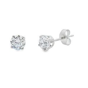 1.00ct Lab Grown Diamond Stud Earrings 14KT White Gold