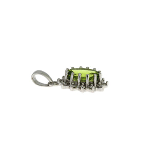 .96ct Peridot Diamond Fashion Pendants 10KT White Gold