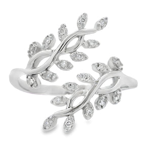 Natural .10ct Diamond Ring Sterling Silver