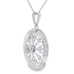Natural .25ct Diamond Fashion Pendants Sterling Silver