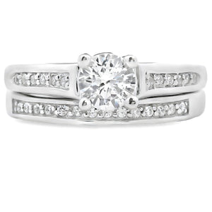 Cubic Zirconia CZ SS Bridal Sterling Silver