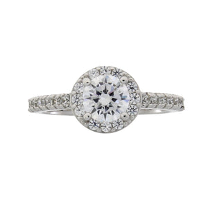 Cubic Zirconium Ring Sterling Silver