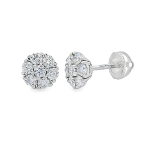.95ct Lab Grown Diamond Earrings Sterling Silver