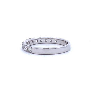 .75ct Diamond Wedding Band Ring 14KT White Gold