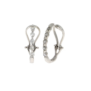 1.00ct Diamond Hoop Earrings 14KT White Gold