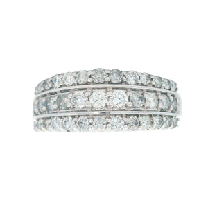 1.00ct Diamond Wedding Band Ring 10KT White Gold