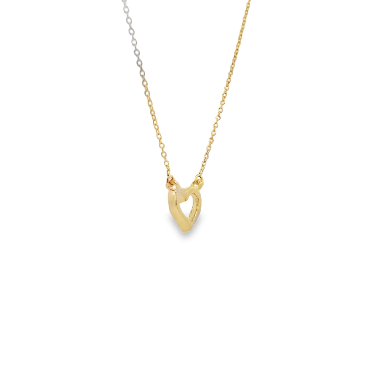 .03ct Diamond Heart Love Pendant 14KT Yellow Gold