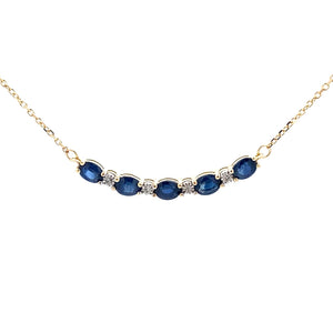 Sapphire Diamond Fashion Pendants 10KT Yellow Gold