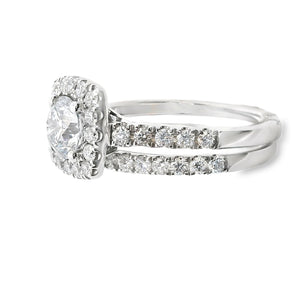 Lab Grown Diamond Engagement Ring Set 10KT White Gold