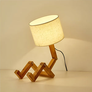 Bamboo Table Lamp | Wooden LED Desk Light Decor