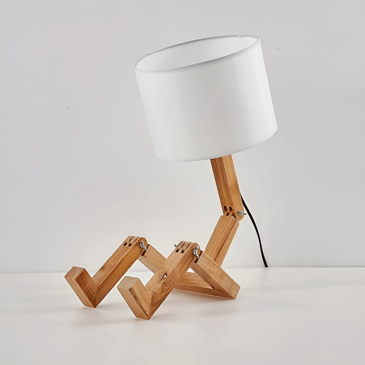 Bamboo Table Lamp | Wooden LED Desk Light Decor