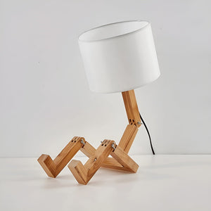 Bamboo Table Lamp | Wooden LED Desk Light Decor