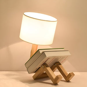 Bamboo Table Lamp | Wooden LED Desk Light Decor