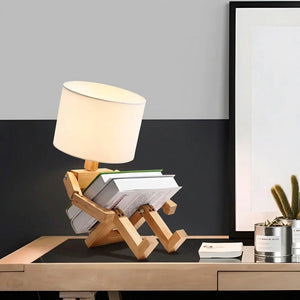 Bamboo Table Lamp | Wooden LED Desk Light Decor