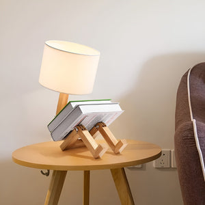 Bamboo Table Lamp | Wooden LED Desk Light Decor
