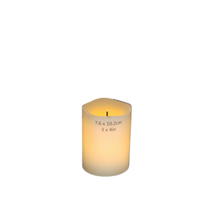 Wavy Edge Glow Wick Pillar Candle -
