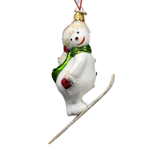 Wooshing - Skiing Snowman Ornament