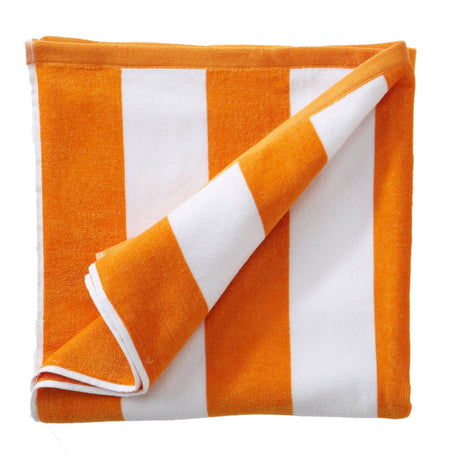 Cotton velour cabana stripe beach towel - novia collection