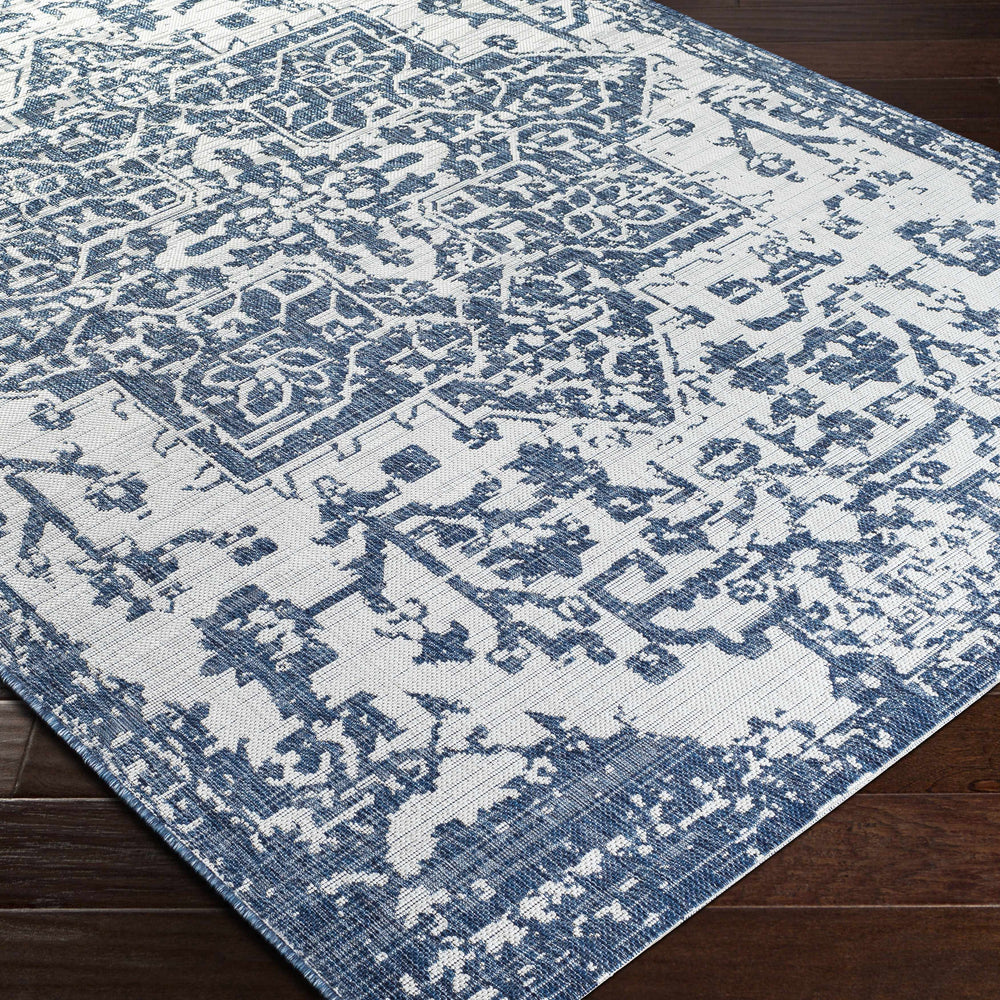 Dark Blue Kilmacolm Indoor & Outdoor Area Rug - Clearance