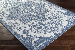 Dark Blue Kilmacolm Indoor & Outdoor Area Rug - Clearance