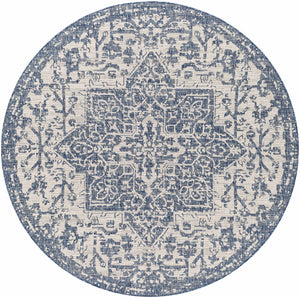 Dark Blue Kilmacolm Indoor & Outdoor Area Rug - Clearance
