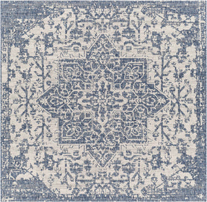 Dark Blue Kilmacolm Indoor & Outdoor Area Rug - Clearance