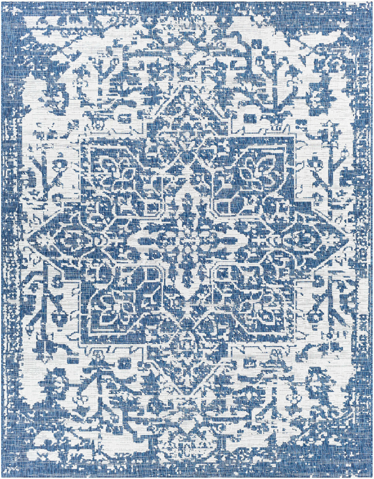 Dark Blue Kilmacolm Indoor & Outdoor Area Rug - Clearance