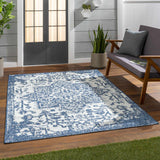 Dark Blue Kilmacolm Indoor & Outdoor Area Rug - Clearance
