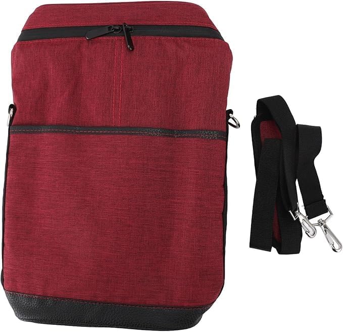 Insulated 2 Bottle Wine Cooler Bag Leakproof Canvas Carrier with Strap