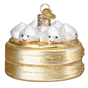Dim Sum  Glass Ornament