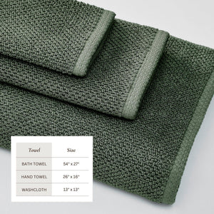 Cotton Textured Bath Towel Set - Acacia Collection