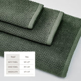 Cotton textured bath towel set - acacia collection